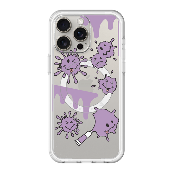 スリムプロテクションプレミアムケース with MagSafe［ PAINTING SMILE Purple ］