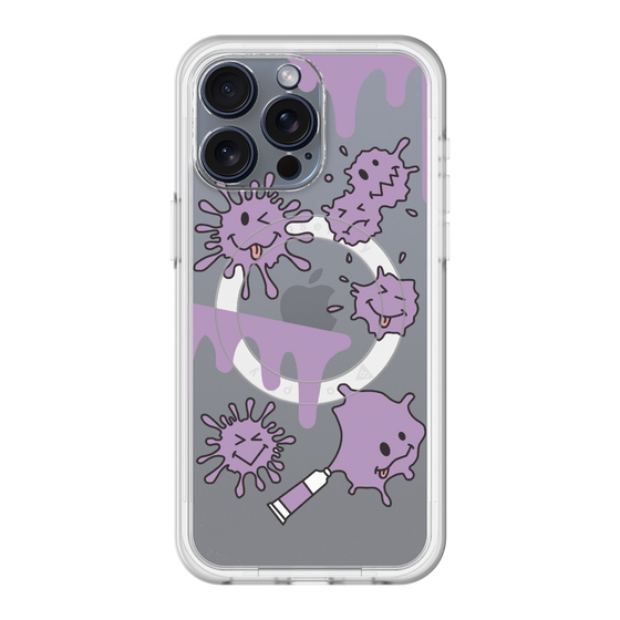 スリムプロテクションプレミアムケース with MagSafe［ PAINTING SMILE Purple ］