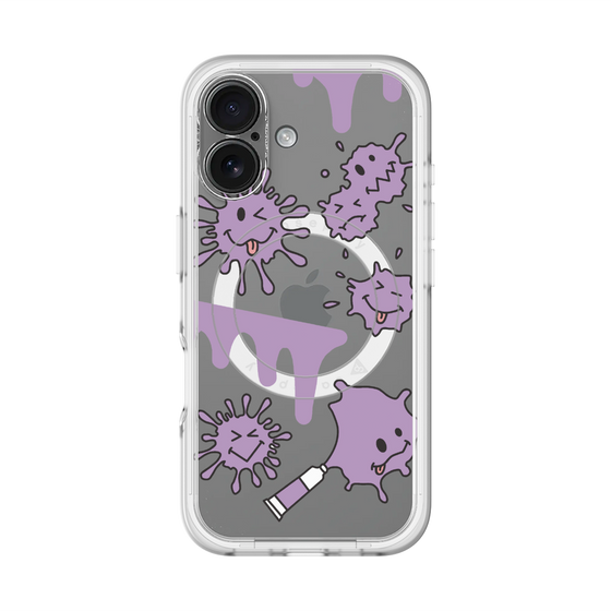 スリムプロテクションプレミアムケース with MagSafe［ PAINTING SMILE Purple ］