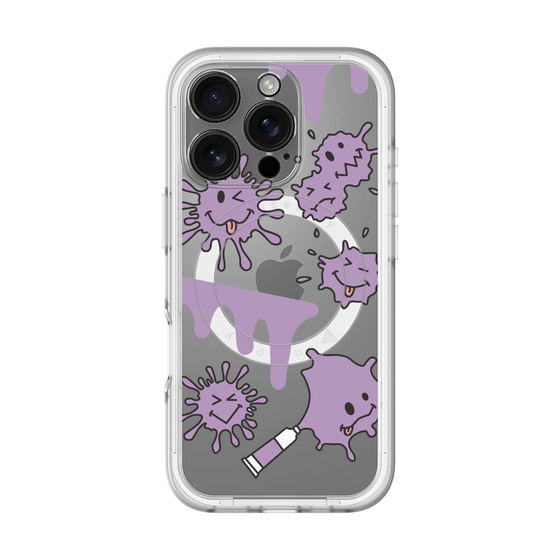 スリムプロテクションプレミアムケース with MagSafe［ PAINTING SMILE Purple ］