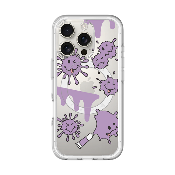 スリムプロテクションプレミアムケース with MagSafe［ PAINTING SMILE Purple ］