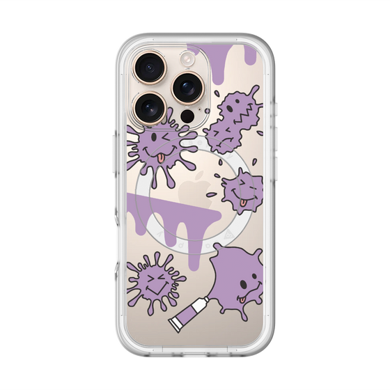スリムプロテクションプレミアムケース with MagSafe［ PAINTING SMILE Purple ］