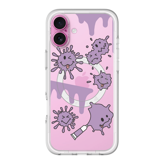 スリムプロテクションプレミアムケース with MagSafe［ PAINTING SMILE Purple ］