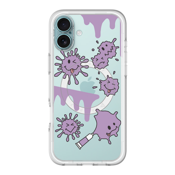 スリムプロテクションプレミアムケース with MagSafe［ PAINTING SMILE Purple ］