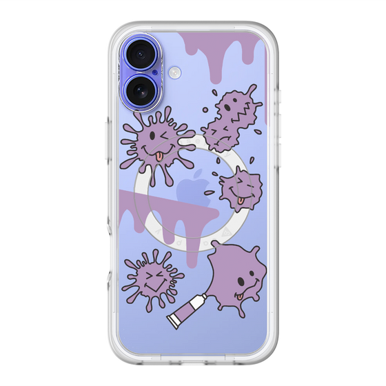 スリムプロテクションプレミアムケース with MagSafe［ PAINTING SMILE Purple ］