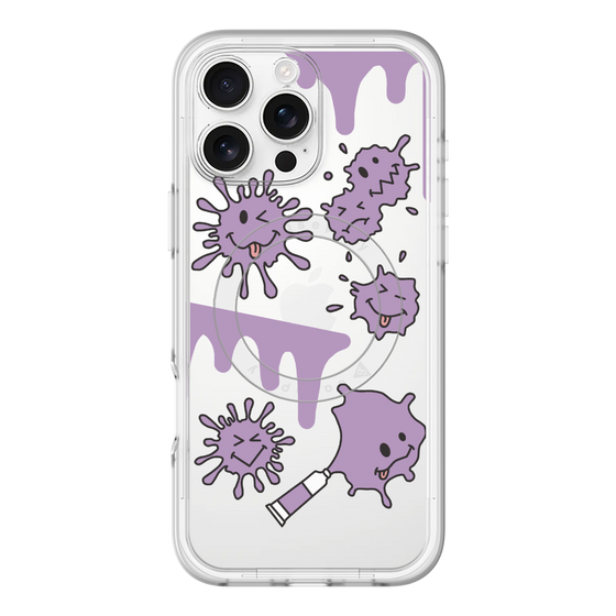 スリムプロテクションプレミアムケース with MagSafe［ PAINTING SMILE Purple ］