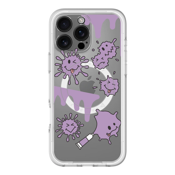 スリムプロテクションプレミアムケース with MagSafe［ PAINTING SMILE Purple ］