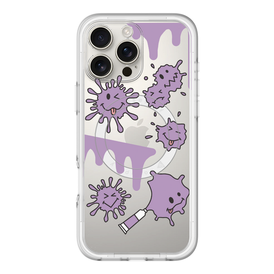スリムプロテクションプレミアムケース with MagSafe［ PAINTING SMILE Purple ］