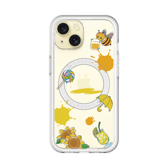 スリムプロテクションプレミアムケース with MagSafe［ DRAWING PAPER Yellow ］
