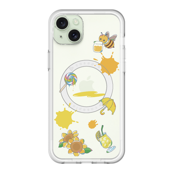 スリムプロテクションプレミアムケース with MagSafe［ DRAWING PAPER Yellow ］