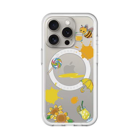 スリムプロテクションプレミアムケース with MagSafe［ DRAWING PAPER Yellow ］