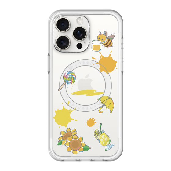 スリムプロテクションプレミアムケース with MagSafe［ DRAWING PAPER Yellow ］