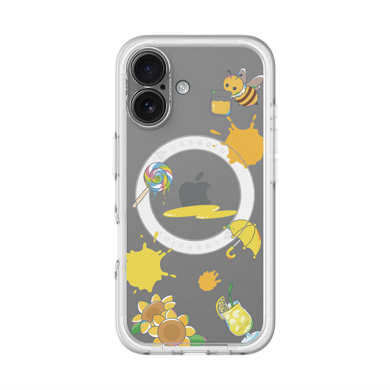 スリムプロテクションプレミアムケース with MagSafe［ DRAWING PAPER Yellow ］