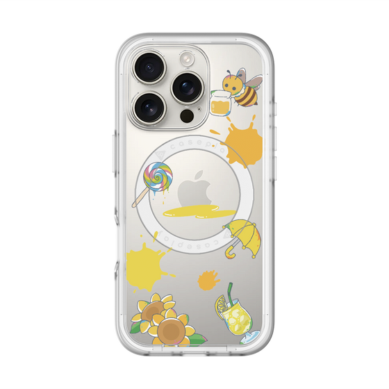 スリムプロテクションプレミアムケース with MagSafe［ DRAWING PAPER Yellow ］