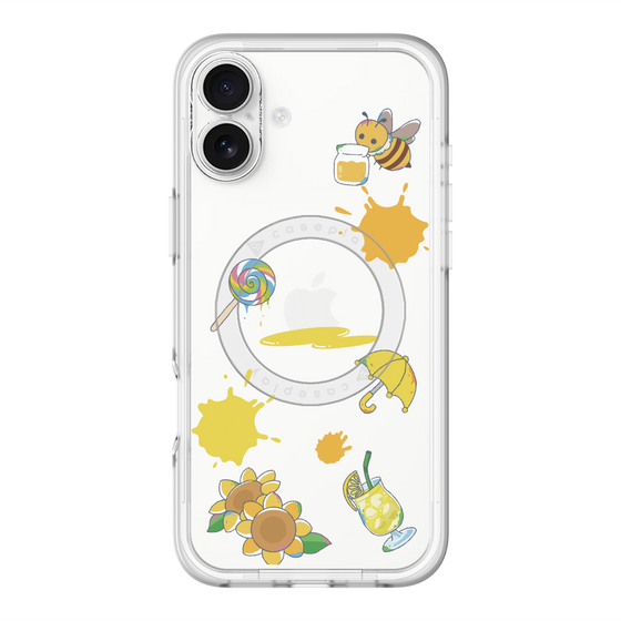 スリムプロテクションプレミアムケース with MagSafe［ DRAWING PAPER Yellow ］