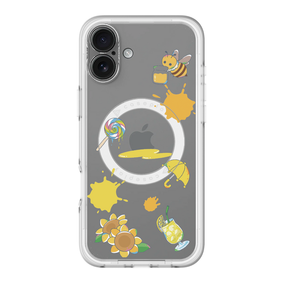 スリムプロテクションプレミアムケース with MagSafe［ DRAWING PAPER Yellow ］