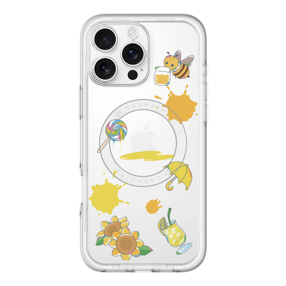 スリムプロテクションプレミアムケース with MagSafe［ DRAWING PAPER Yellow ］
