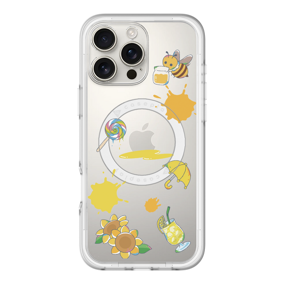 スリムプロテクションプレミアムケース with MagSafe［ DRAWING PAPER Yellow ］