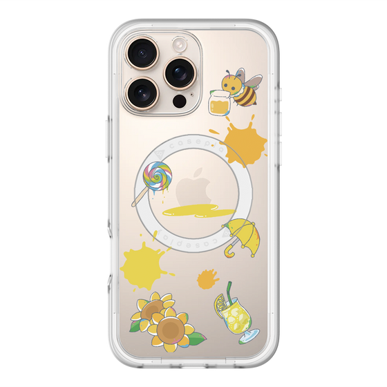 スリムプロテクションプレミアムケース with MagSafe［ DRAWING PAPER Yellow ］