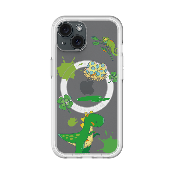 スリムプロテクションプレミアムケース with MagSafe［ DRAWING PAPER Green ］