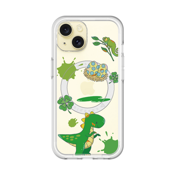 スリムプロテクションプレミアムケース with MagSafe［ DRAWING PAPER Green ］