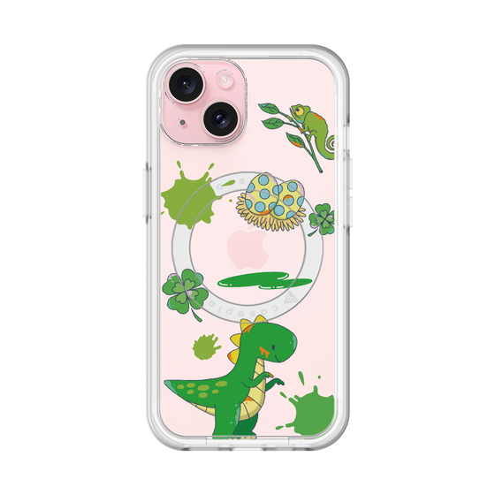 スリムプロテクションプレミアムケース with MagSafe［ DRAWING PAPER Green ］