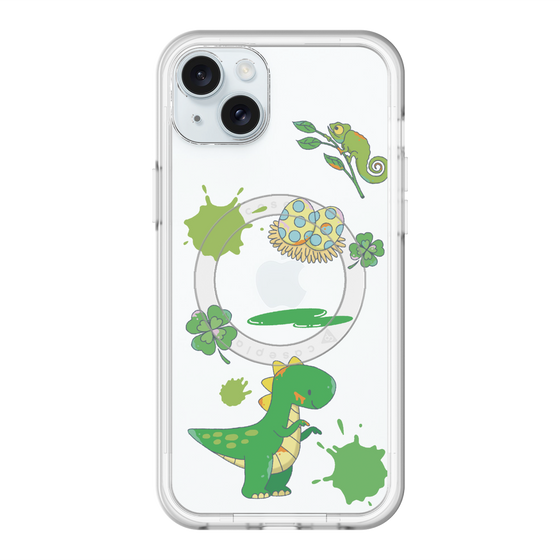 スリムプロテクションプレミアムケース with MagSafe［ DRAWING PAPER Green ］