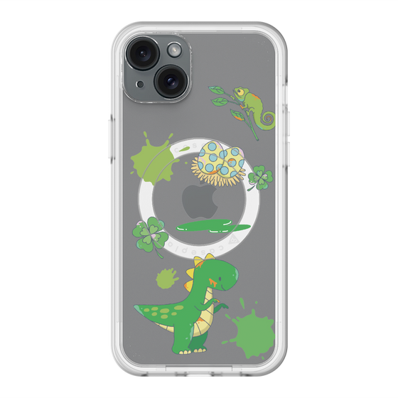 スリムプロテクションプレミアムケース with MagSafe［ DRAWING PAPER Green ］