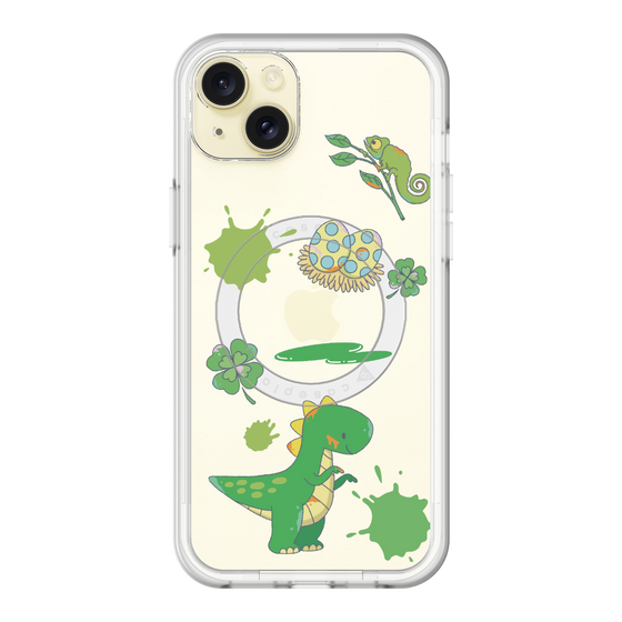 スリムプロテクションプレミアムケース with MagSafe［ DRAWING PAPER Green ］