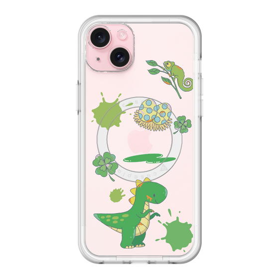 スリムプロテクションプレミアムケース with MagSafe［ DRAWING PAPER Green ］