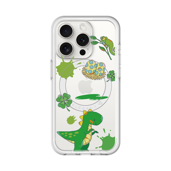 スリムプロテクションプレミアムケース with MagSafe［ DRAWING PAPER Green ］