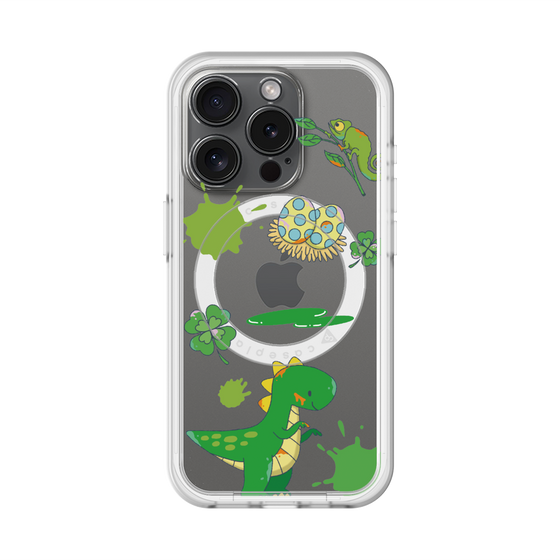 スリムプロテクションプレミアムケース with MagSafe［ DRAWING PAPER Green ］