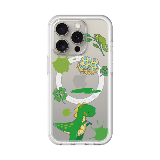 スリムプロテクションプレミアムケース with MagSafe［ DRAWING PAPER Green ］