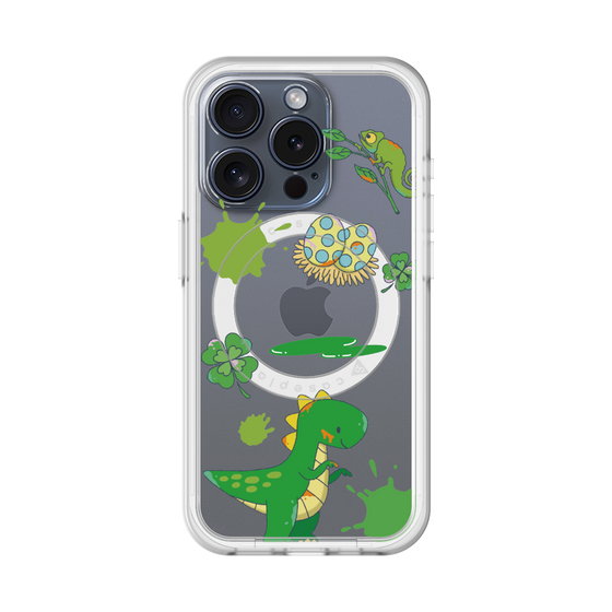 スリムプロテクションプレミアムケース with MagSafe［ DRAWING PAPER Green ］