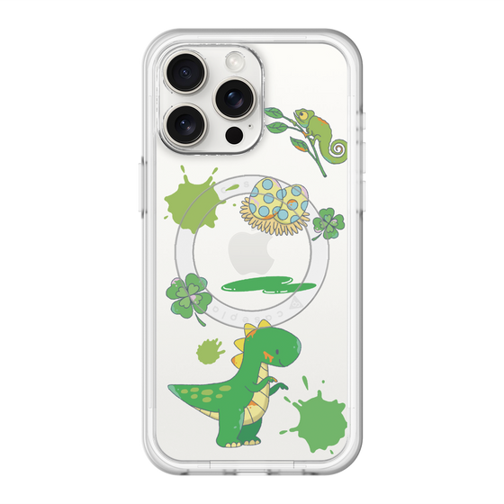スリムプロテクションプレミアムケース with MagSafe［ DRAWING PAPER Green ］