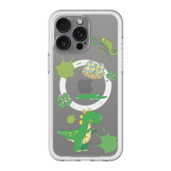 スリムプロテクションプレミアムケース with MagSafe［ DRAWING PAPER Green ］