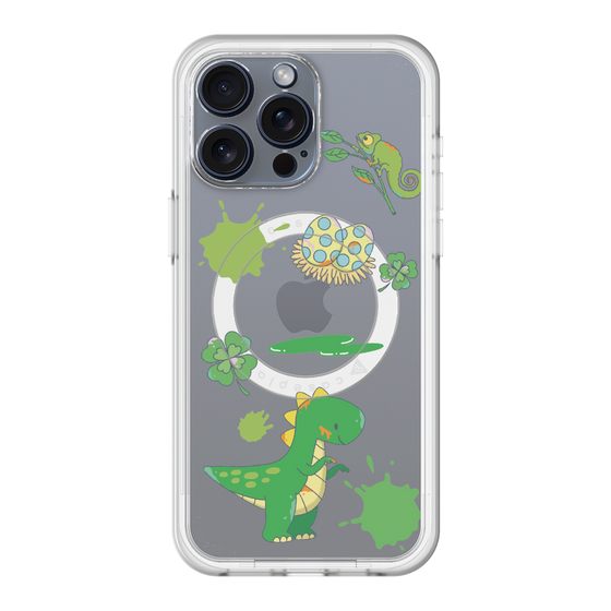 スリムプロテクションプレミアムケース with MagSafe［ DRAWING PAPER Green ］