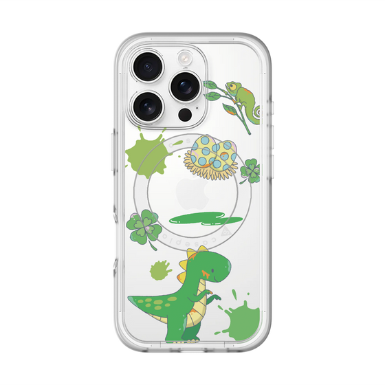 スリムプロテクションプレミアムケース with MagSafe［ DRAWING PAPER Green ］