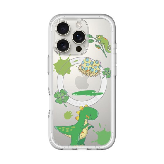 スリムプロテクションプレミアムケース with MagSafe［ DRAWING PAPER Green ］