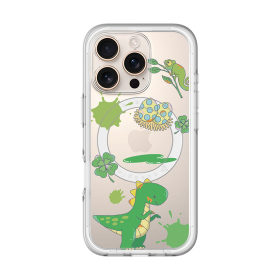 スリムプロテクションプレミアムケース with MagSafe［ DRAWING PAPER Green ］