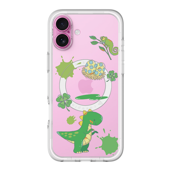 スリムプロテクションプレミアムケース with MagSafe［ DRAWING PAPER Green ］