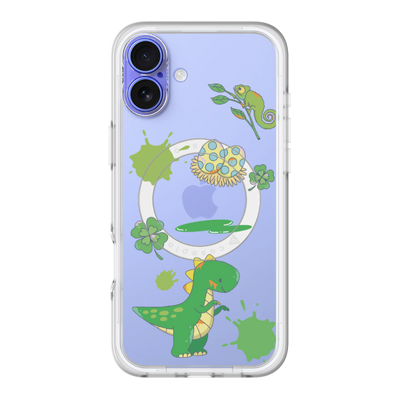 スリムプロテクションプレミアムケース with MagSafe［ DRAWING PAPER Green ］
