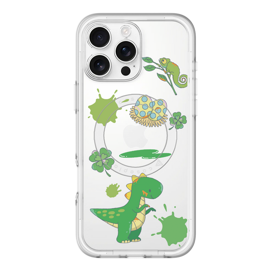 スリムプロテクションプレミアムケース with MagSafe［ DRAWING PAPER Green ］