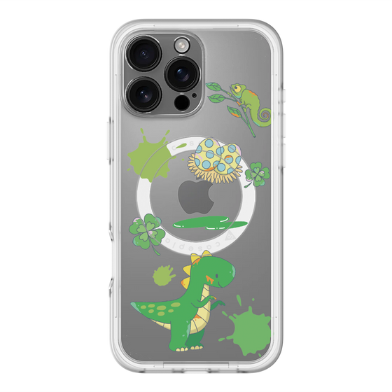スリムプロテクションプレミアムケース with MagSafe［ DRAWING PAPER Green ］