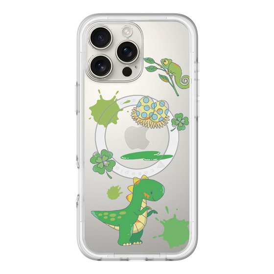 スリムプロテクションプレミアムケース with MagSafe［ DRAWING PAPER Green ］