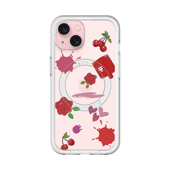 スリムプロテクションプレミアムケース with MagSafe［ DRAWING PAPER Red ］