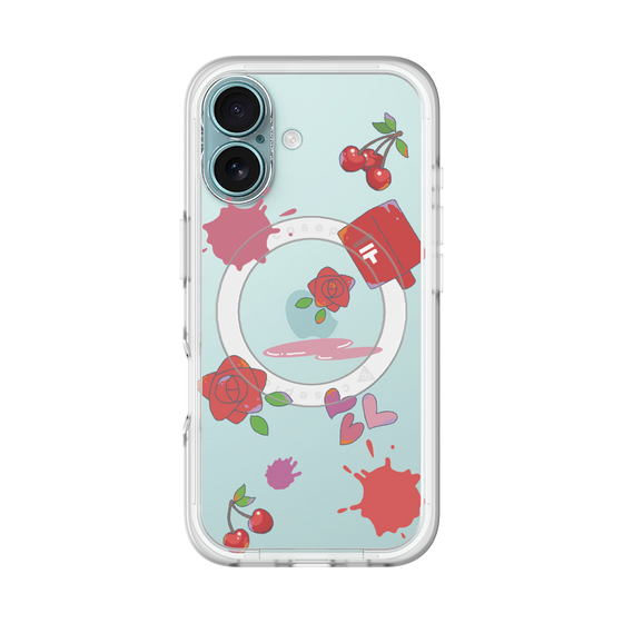 スリムプロテクションプレミアムケース with MagSafe［ DRAWING PAPER Red ］