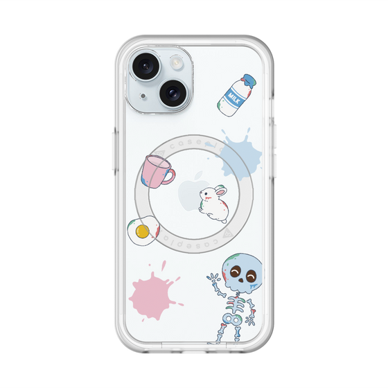 スリムプロテクションプレミアムケース with MagSafe［ DRAWING PAPER White ］