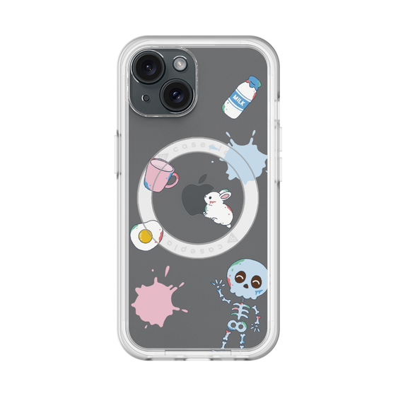 スリムプロテクションプレミアムケース with MagSafe［ DRAWING PAPER White ］