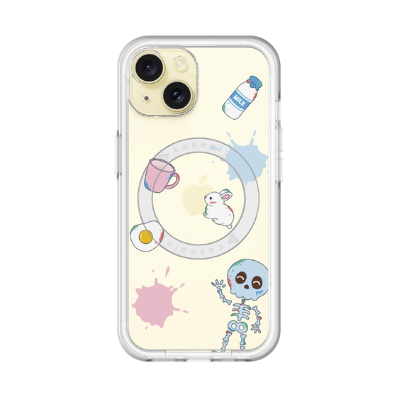 スリムプロテクションプレミアムケース with MagSafe［ DRAWING PAPER White ］